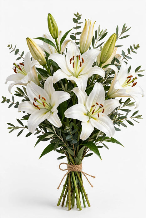Lilies L.a White 3/5bl - 60 Stems/Box