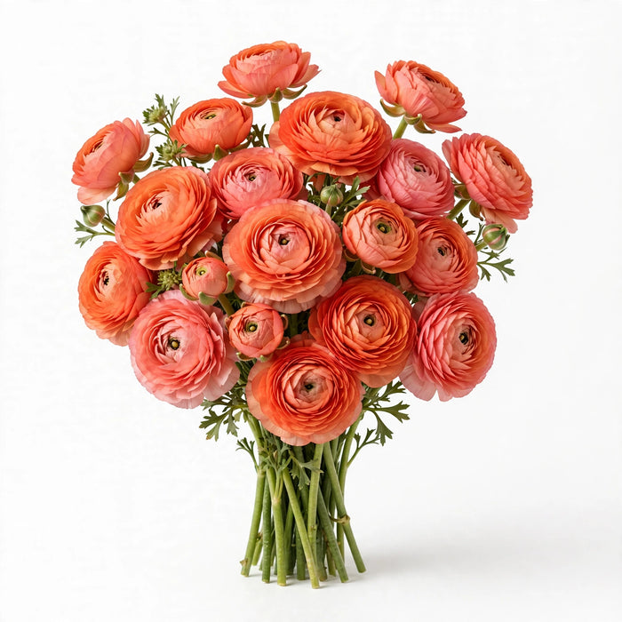 Next Day Delivery - RANUNCULUS CORAL 35cm 10st - Coral - 120 Stems [LIMITED]