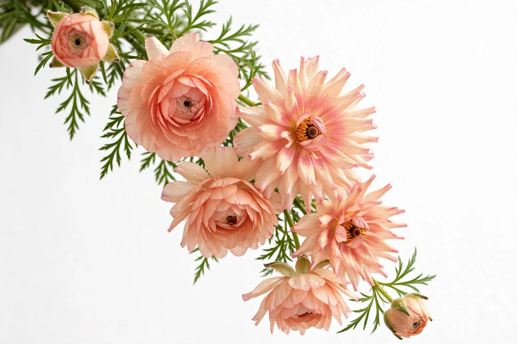 Ranunculus Flower Collection - Butterfly Ranunculus Eris Peach 50-60CM (120 STEMS / BX)