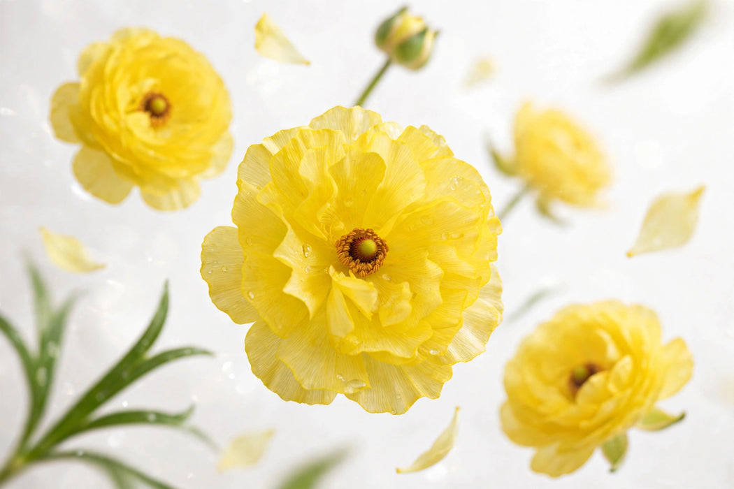 Ranunculus Flower Collection - Butterfly Ranunculus Phytalos Yellow 60-70CM (120 STEMS / BX)