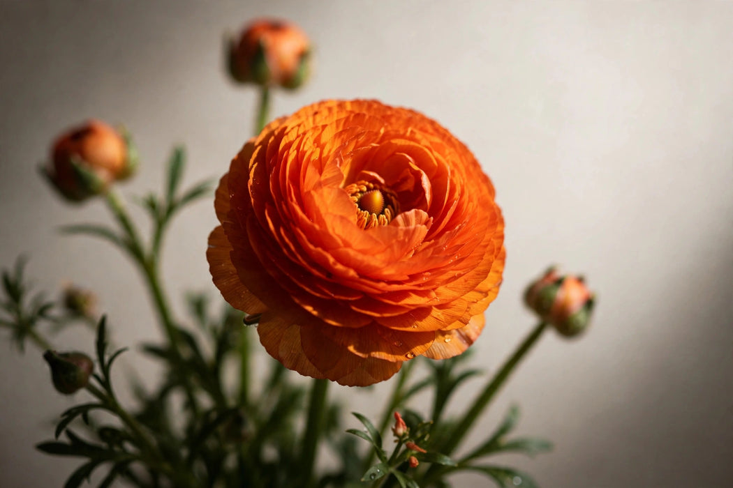 Ranunculus Flower Collection - Butterfly Ranunculus Charis Orange 50-60CM (120 STEMS / BX)