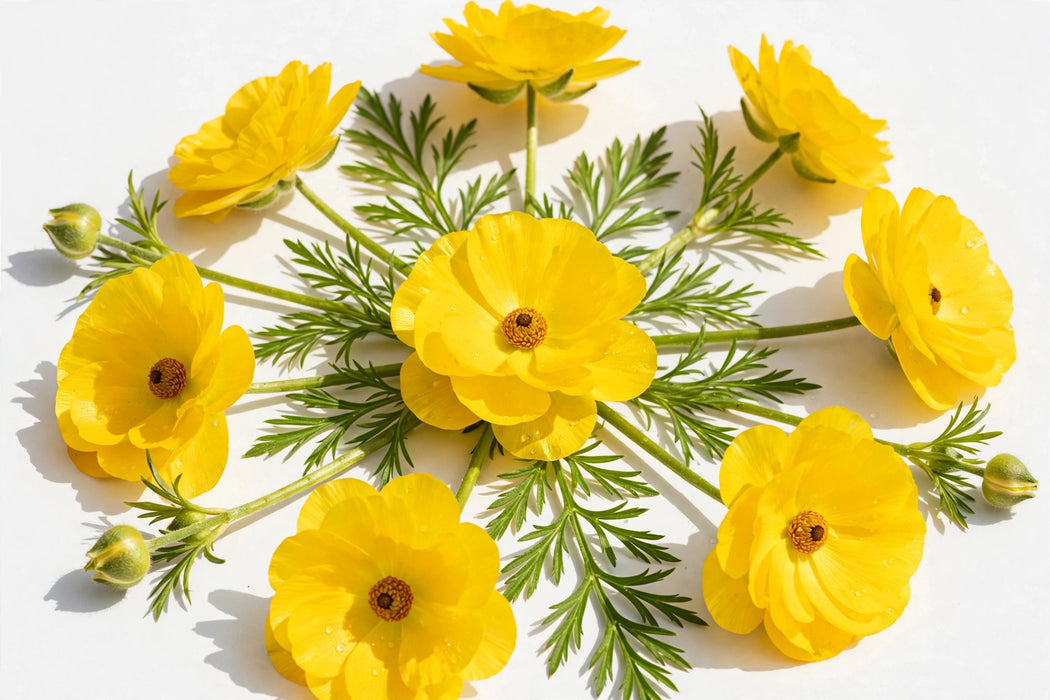 Ranunculus Flower Collection - Butterfly Ranunculus Phytalos Yellow 50-60CM (120 STEMS / BX)