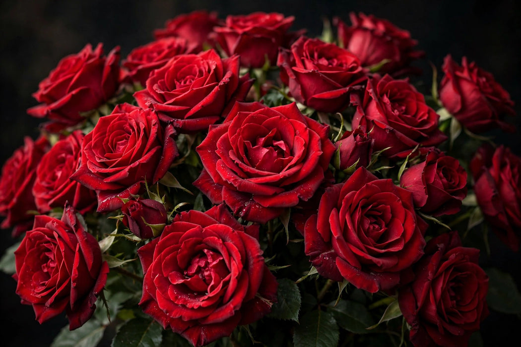 Next Day Delivery - ROSE FREEDOM 50cm 5cm 25st - Red - 100 Stems [Limited]