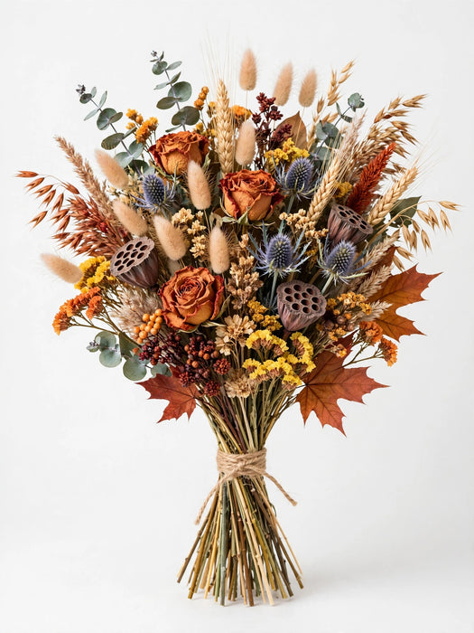 Dried Bqt Flowers Asst Fall - 20 Bunches/Box