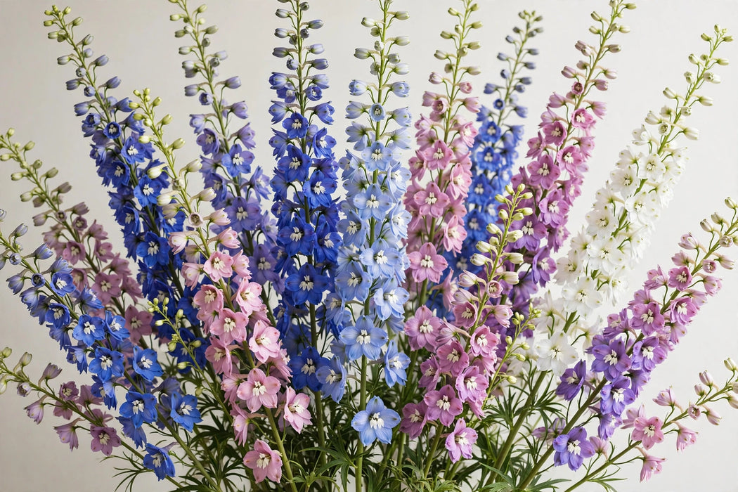 Next Day Delivery - Delphinium Hyb. Assorted 15BU/BX