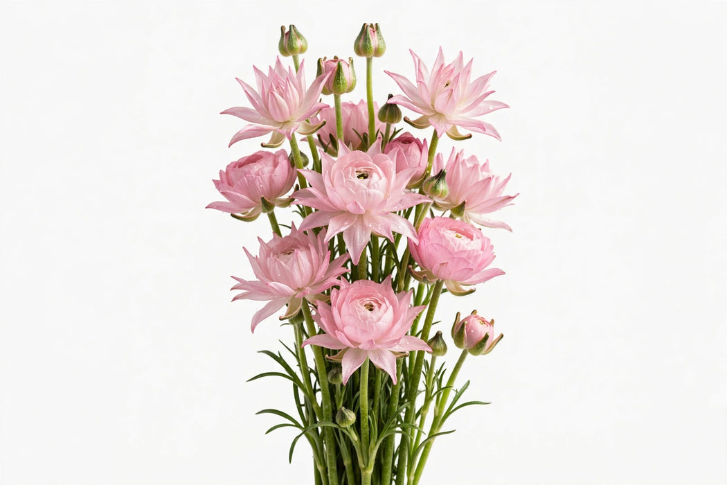 Ranunculus Flower Collection - Butterfly Ranunculus Europe Pink 50-60CM (120 STEMS / BX)