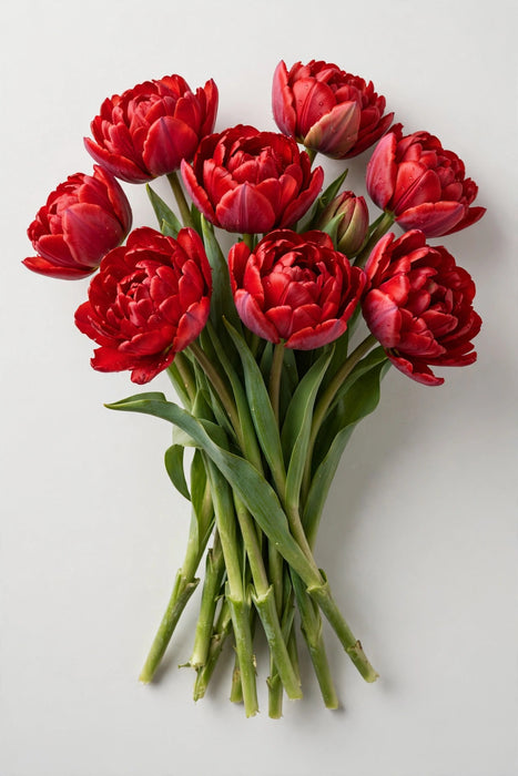 Tulip Collective - Dyed Double Columbus Red 37cm 35gr (50 STEMS / BX)