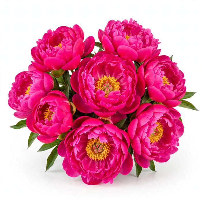 Next Day Delivery - Peonies Neon Pink Paula Fay 50-60 cm - 60 Stems [LIMITED]