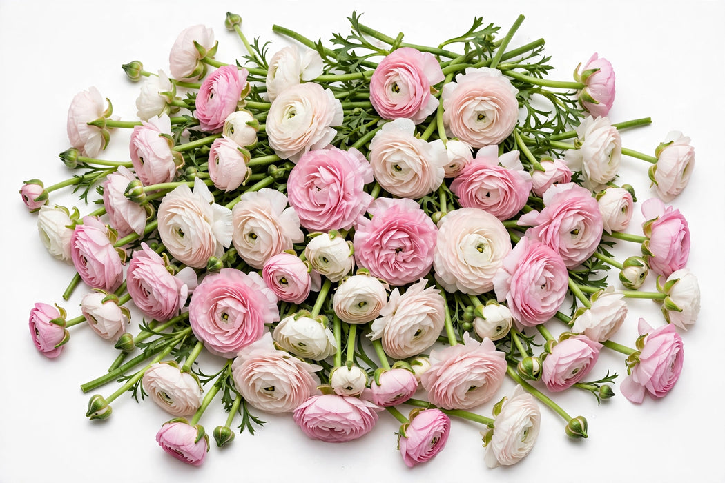 The Ranunculus Collection - Romance Ranunculus Assorted 20 Courchevel + 80 Perigord 30-40CM (100 STEMS / BX)