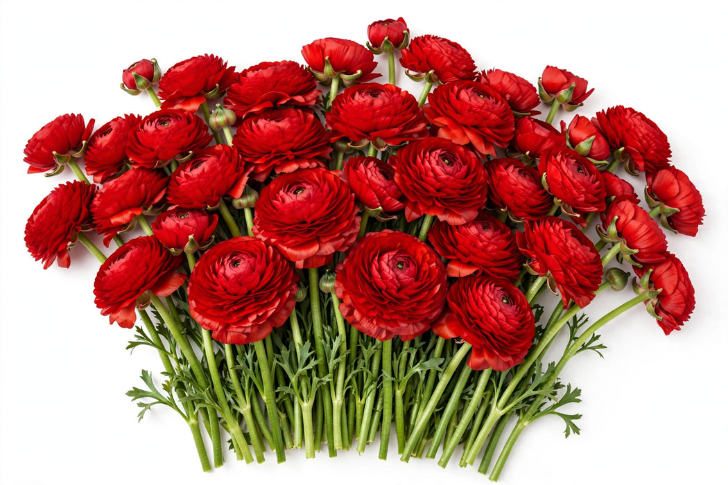 The Ranunculus Collection - Romance Ranunculus Get Lucky Red 30-40CM (100 STEMS / BX)