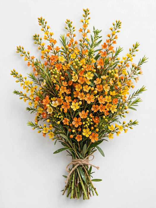 Wax Flower orange/yellow Mix - 14 Bunches/Box