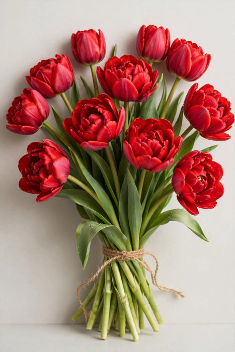 Tulip Collective - Double Red Princess 30cm 25gr (50 STEMS / BX)
