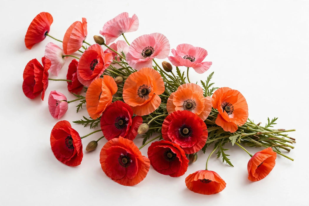 Next Day Delivery - POPPY ASSORTED 40cm 10st - Assorted - 120 Stems [LIMITED]