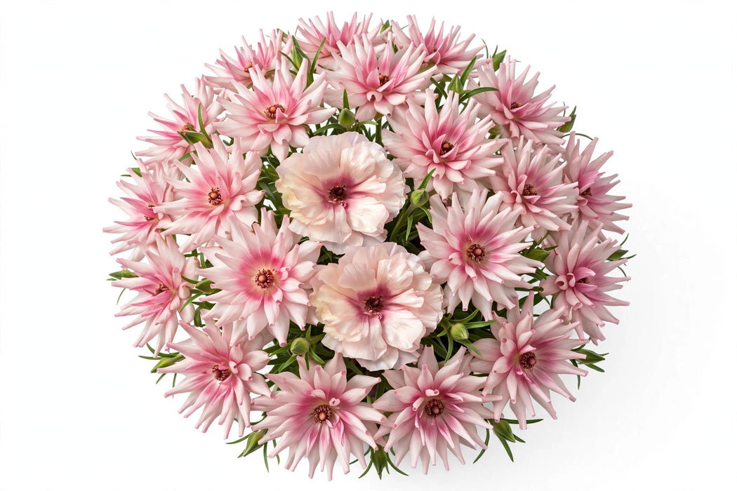Ranunculus Flower Collection - Butterfly Ranunculus Ariadne Blush Pink 50-60CM (120 STEMS / BX)