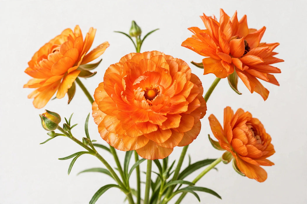 Ranunculus Flower Collection - Butterfly Ranunculus Phosphorus Orange 50-60CM (120 STEMS / BX)