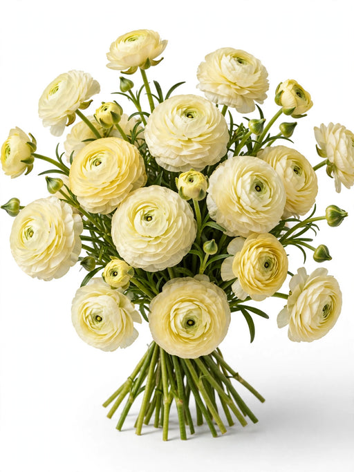 Next Day Delivery - Butterfly Ranunculus Yellow Cream Litai 60-70 cm - 120 Stems [LIMITED]