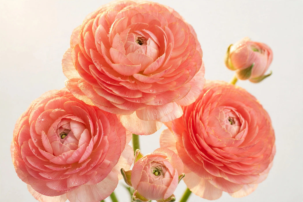 Ranunculus Flower Collection - Romance Ranunculus Nohant Coral 50-60CM (120 STEMS / BX)
