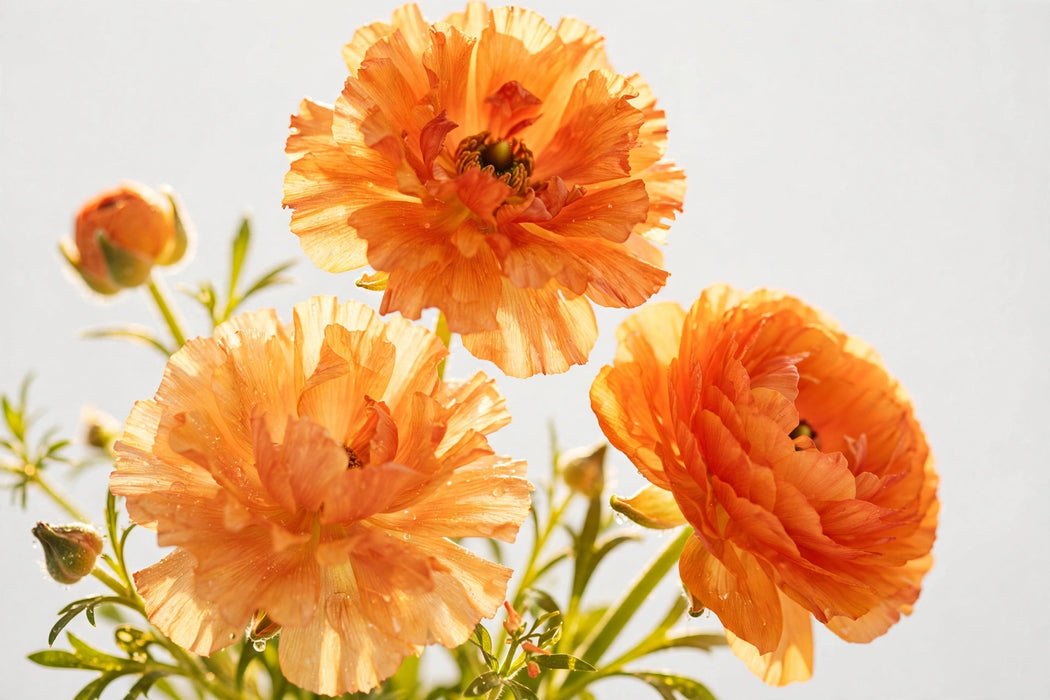 Ranunculus Flower Collection - Butterfly Ranunculus Charis Orange 50-60CM (120 STEMS / BX)