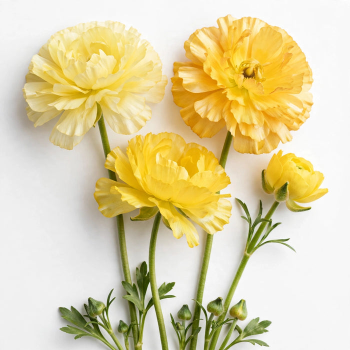 Next Day Delivery - Butterfly Ranunculus Yellow Diones 50-60 cm - 120 Stems [LIMITED]