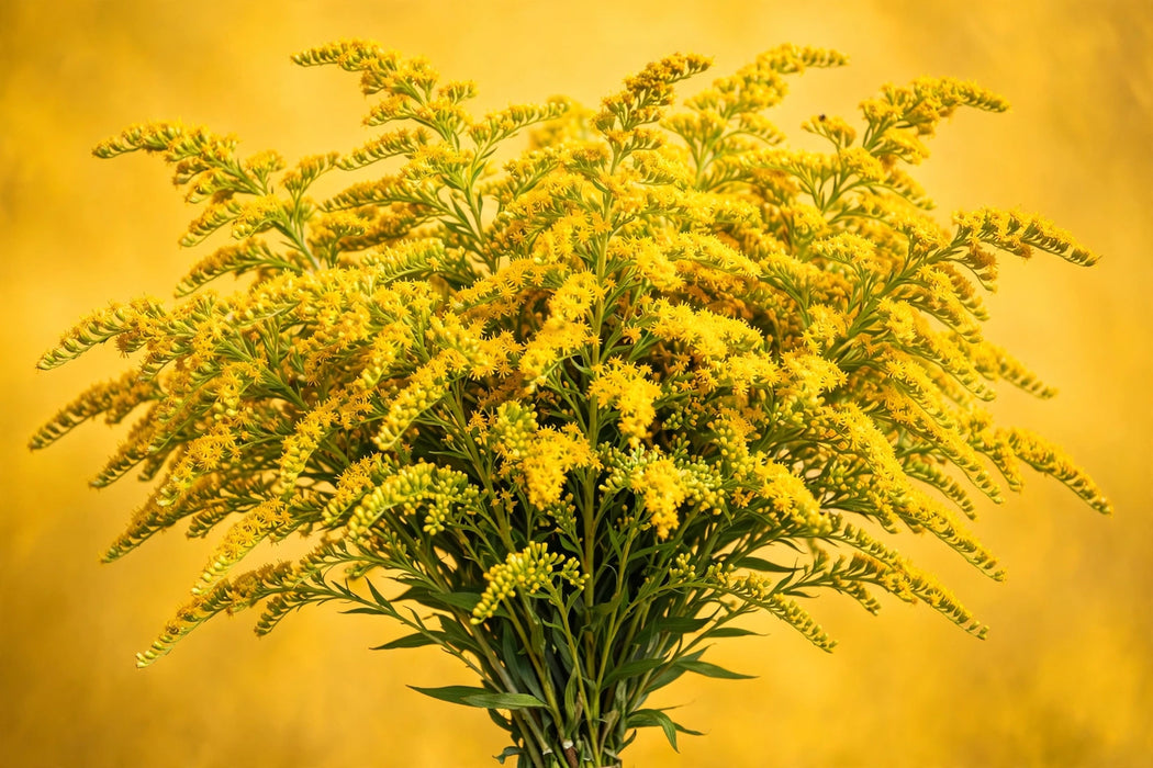 Next Day Delivery - SOLIDAGO GOLDEN GLORY 70cm 10st - Yellow - 150 Stems [Limited]