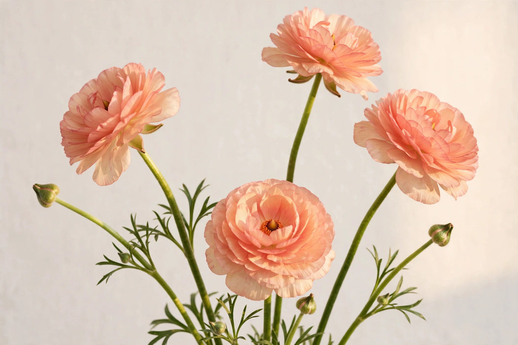 Ranunculus Flower Collection - Butterfly Ranunculus Eris Peach 60-70CM (120 STEMS / BX)