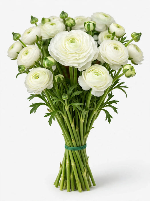 Ranunculus White 40cm - 100 Stems/Box
