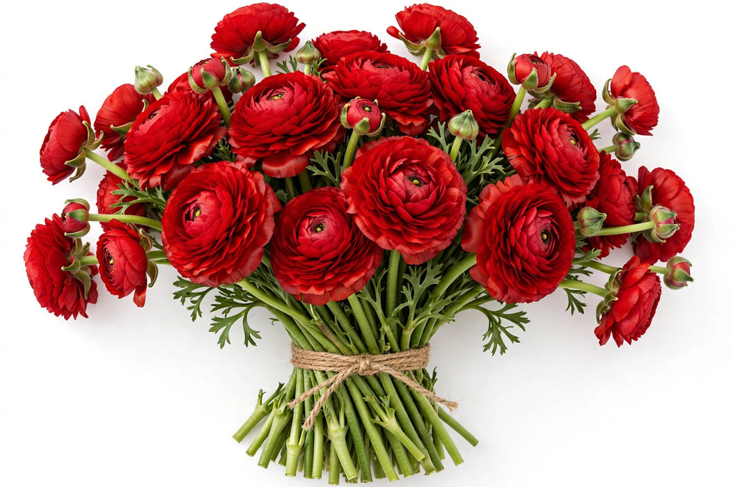 The Ranunculus Collection - Romance Ranunculus Get Lucky Red 40-50CM (100 STEMS / BX)