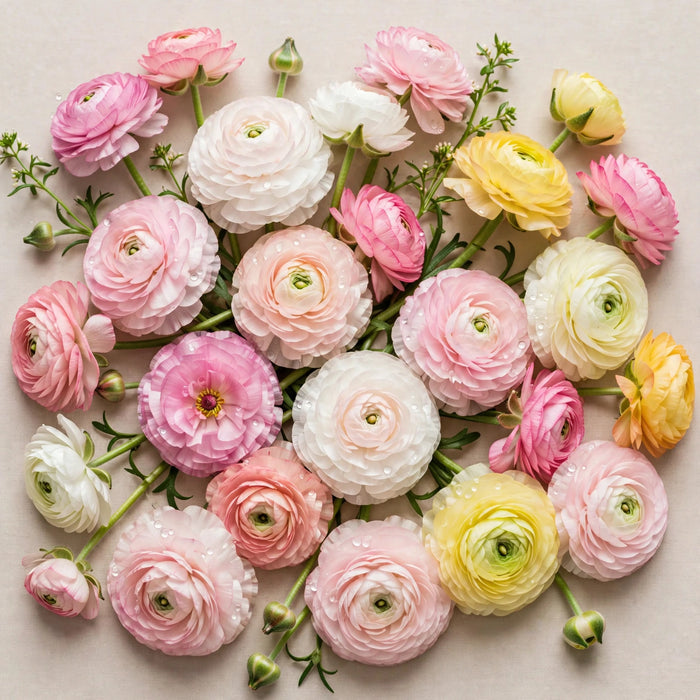 Ranunculus Flower Collection - Butterfly Ranunculus Assorted 50-60CM (120 STEMS / BX)