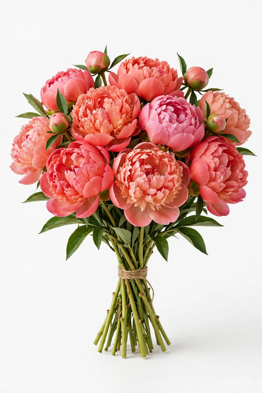 Next Day Delivery - PAEONIA CORAL CHARM 55cm 5st - Salmon - 100 Stems [LIMITED]