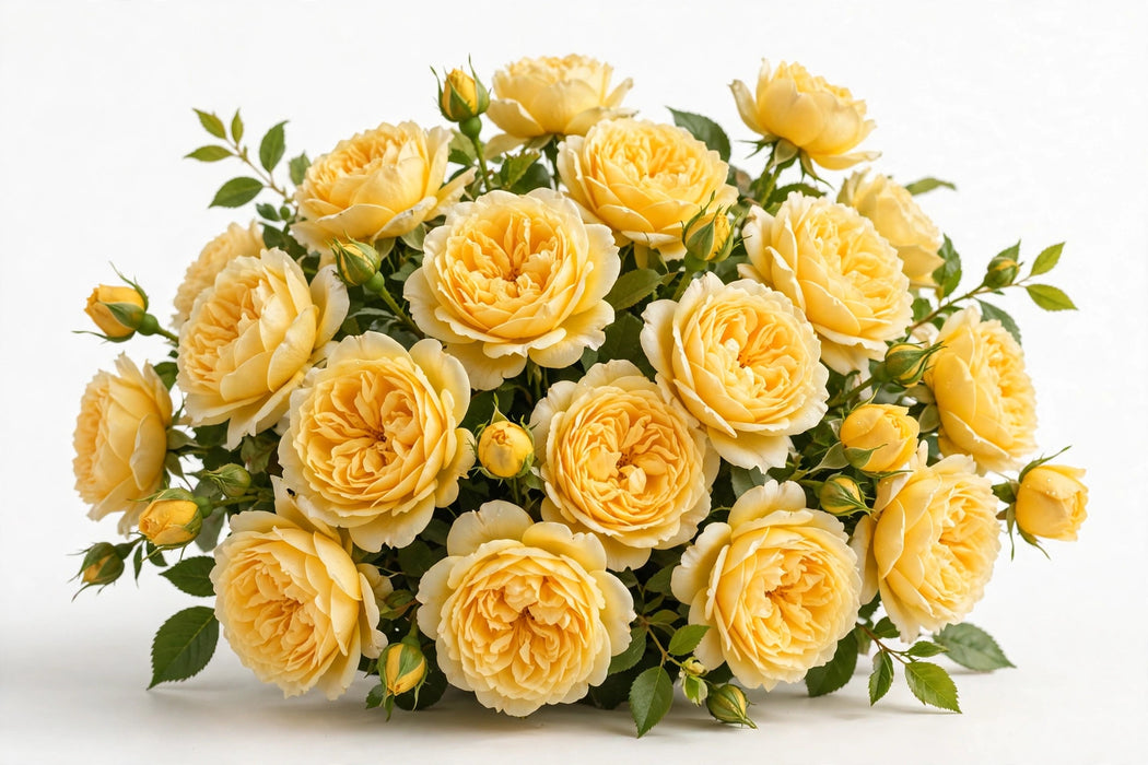 Next Day Delivery - ROSE ANTONIA GARDENS 50cm 5cm 25st - Yellow - 100 Stems [LIMITED]