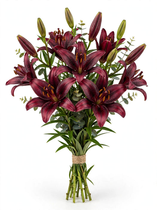 Oriental Lilies Burgundy 3/5BL 60ST/BX