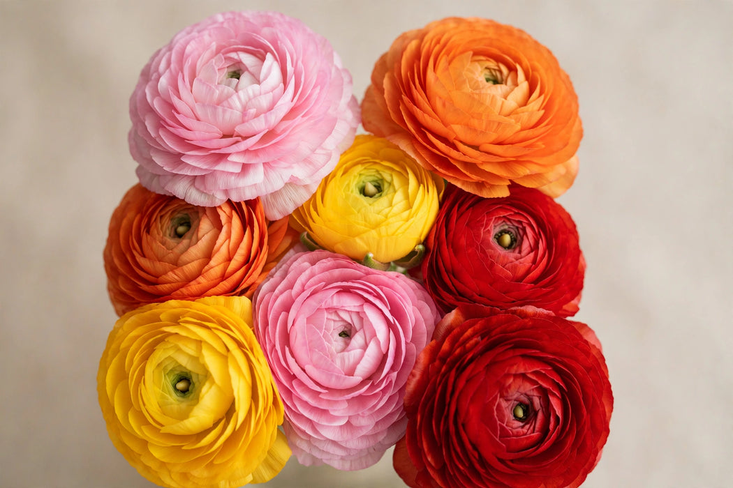 Ranunculus Flower Collection - Ranunculus Assorted 4 Colors 50-60CM (120 STEMS / BX)