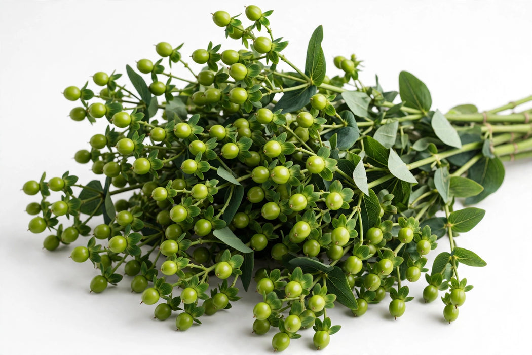 Next Day Delivery - HYPERICUM COCO BAMBOO 70cm 10st x60 - Green - 60 Stems [LIMITED]