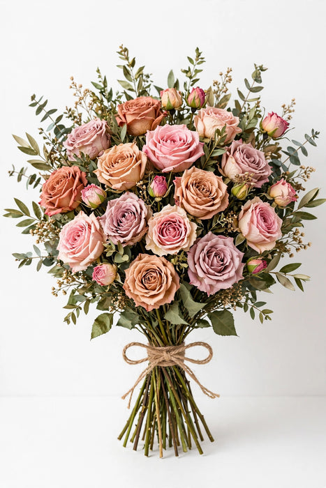 Dried Rose Vintage Mix - 20 Bunches/Box