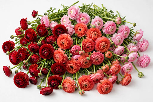 The Ranunculus Collection - Romance Ranunculus Assorted 30 Get Lucky + 10 Nohant 60 Seine 40-50CM (100 STEMS / BX)