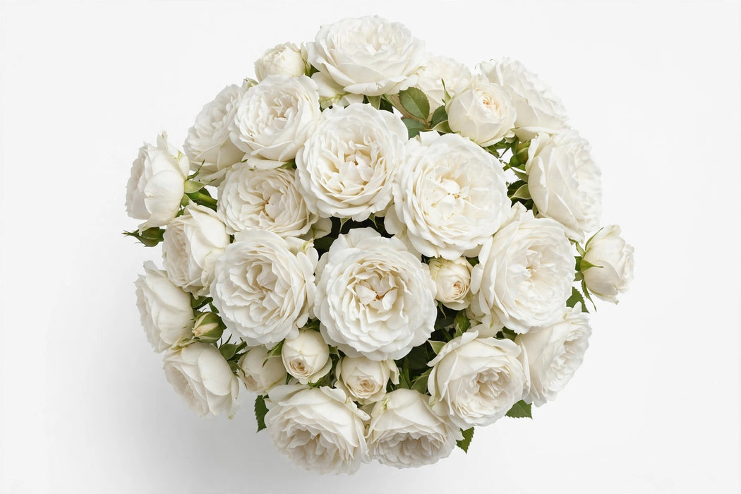 Next Day Delivery - ROSE TIBET! 50cm 4,5cm 25st - White - 100 Stems [LIMITED]