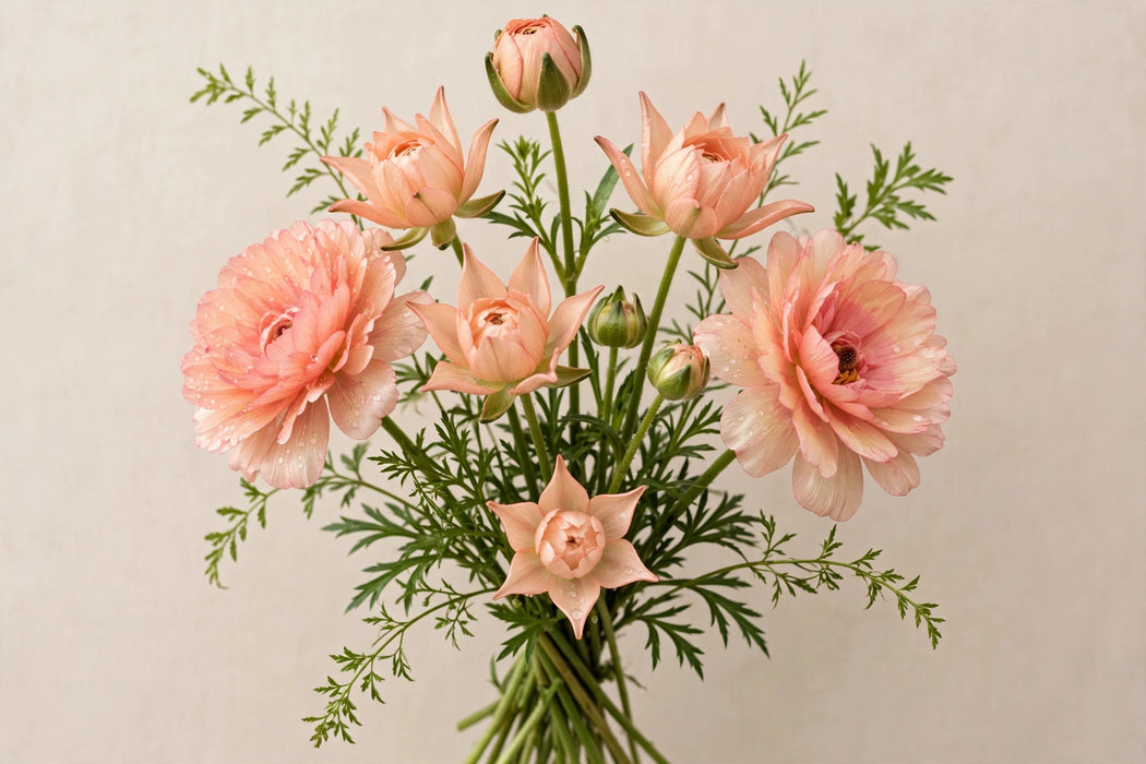 Ranunculus Flower Collection - Butterfly Ranunculus Eris Peach 50-60CM (120 STEMS / BX)