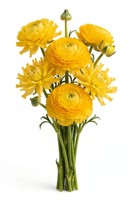 Ranunculus Flower Collection - Butterfly Ranunculus Diones Yellow 40-50CM (120 STEMS / BX)