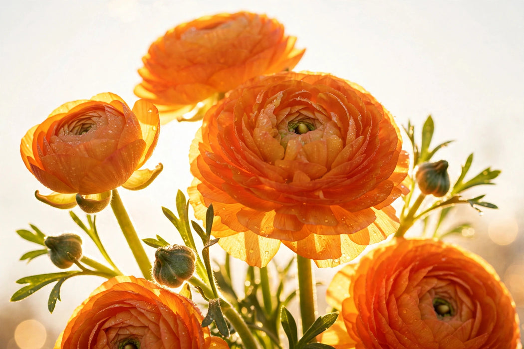 Ranunculus Flower Collection - Ranunculus Orange 30-40CM (120 STEMS / BX)