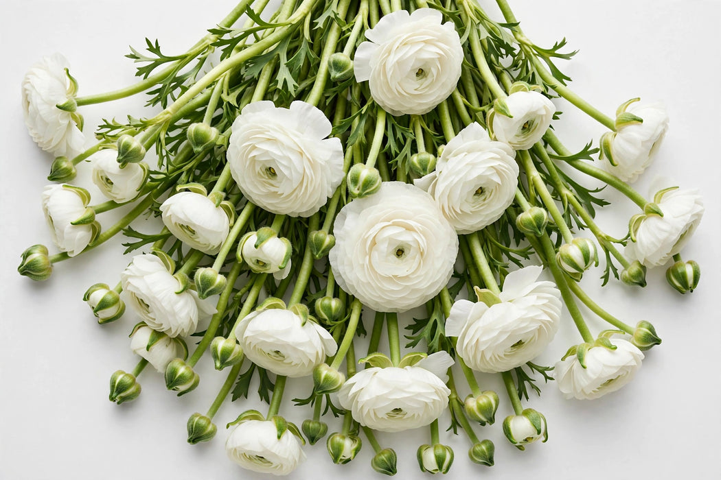 The Ranunculus Collection - Ranunculus White 40-50CM (100 STEMS / BX)