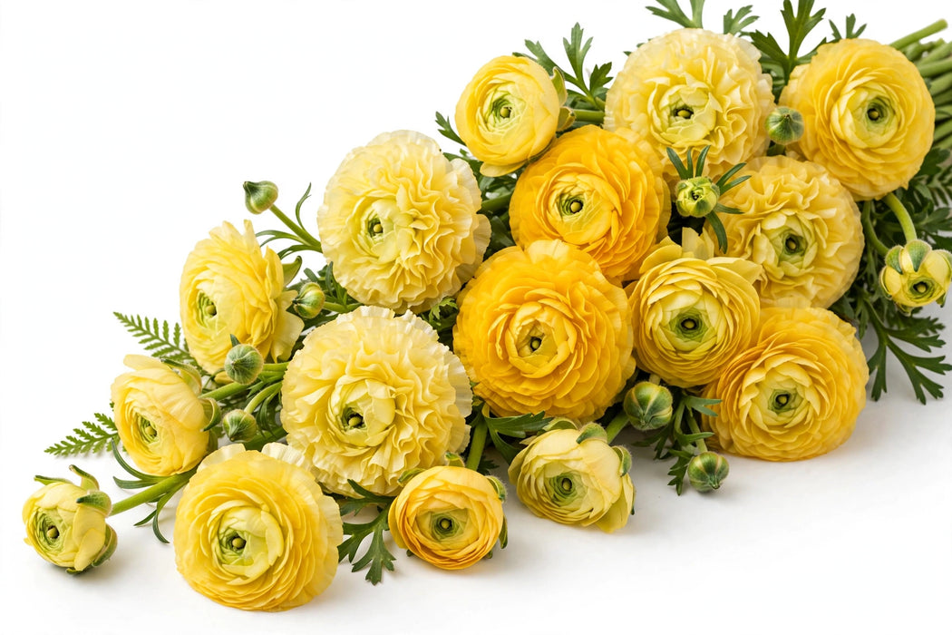 Next Day Delivery - Butterfly Ranunculus Yellow Diones 40-50 cm - 120 Stems [LIMITED]