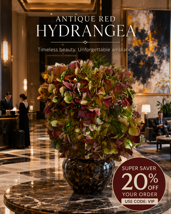Smart Buy $12.50/Stem Farm Direct Antique Red Hydrangea XL (18 STEMS) - U.S. Delivery Coast to Coast