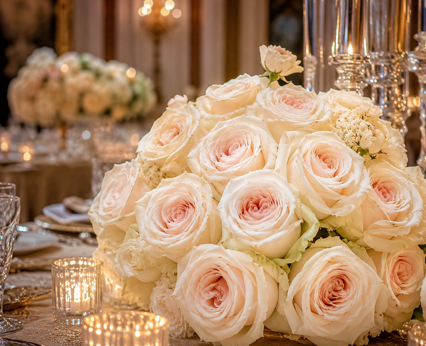Smart Buy $2.99/Stem Farm Direct White O'Hara Garden Roses (100 STEMS) - U.S. Delivery Coast to Coast