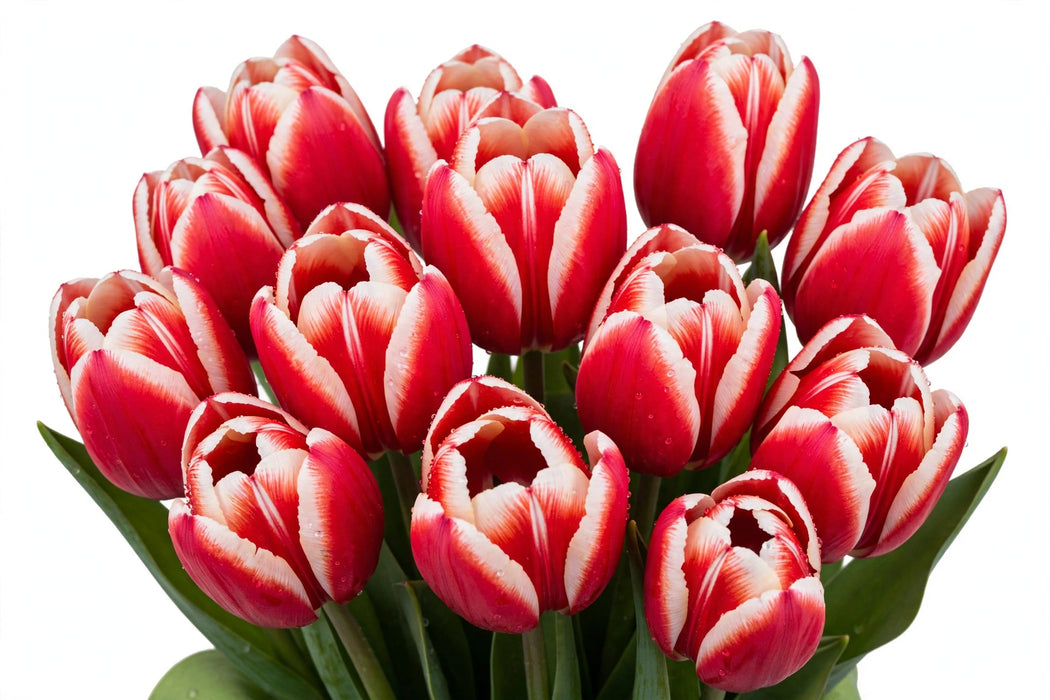 Tulip Collective - Timeless 38Cm 40Gram - Red/White - 150 Stems