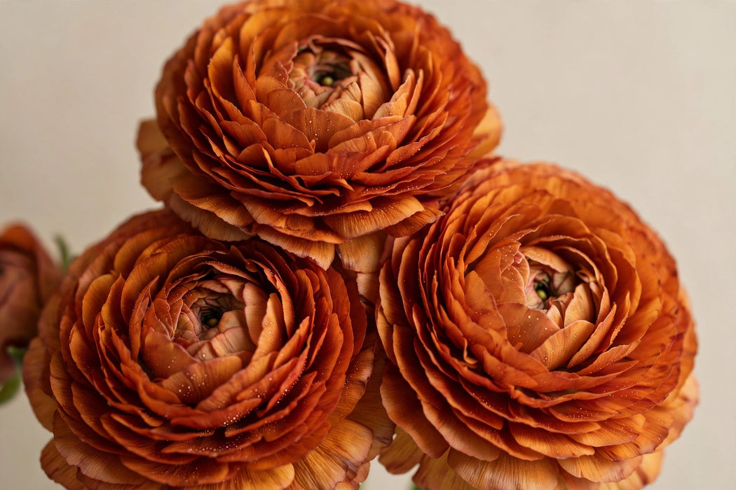 Ranunculus Flower Collection - Ranunculus Dark Orange 50-60CM (120 STEMS / BX)