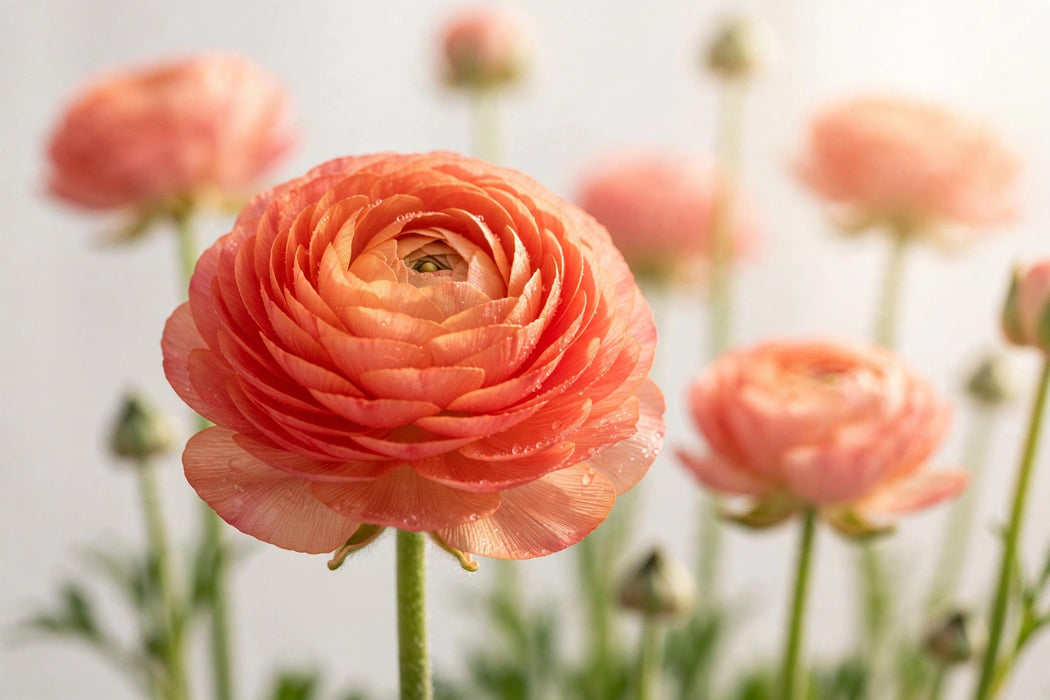 Ranunculus Flower Collection - Romance Ranunculus Nohant Coral 50-60CM (120 STEMS / BX)