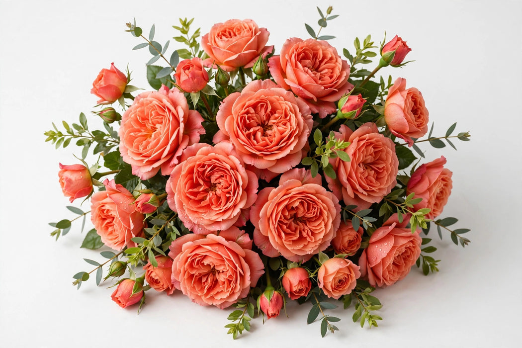 Next Day Delivery - ROSE MANDARIN EXPRESSION 50cm 4cm 25st - Coral - 100 Stems [LIMITED]