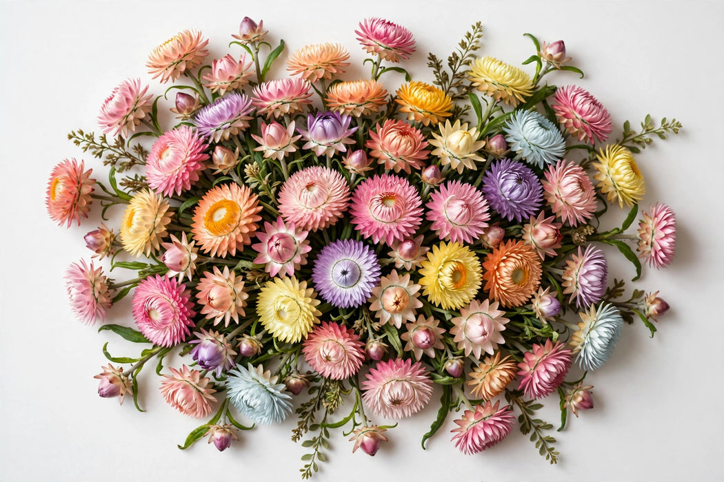 Next Day Delivery - STRAW FLOWER CANDY MIX 70cm 10st - Mixed - 120 Stems [LIMITED]