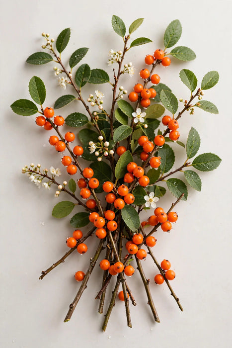 Next Day Delivery - Ilex Berries Orange 40CM 80ST/BX