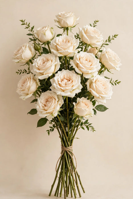 Next Day Delivery - ROSE COLDPLAY 60cm 5,5cm 25st - Cream - 100 Stems [Limited]